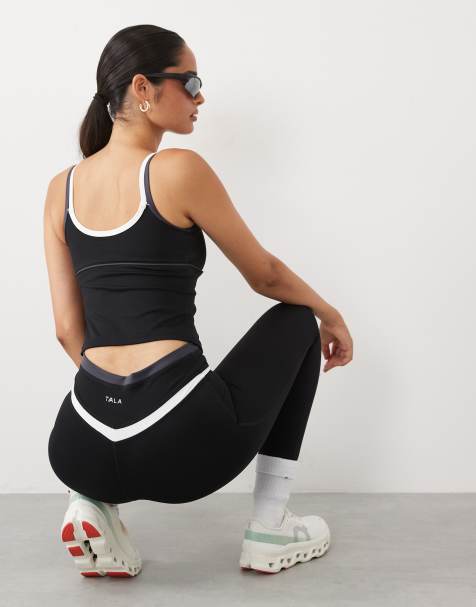 TALA SkinLuxe contrast high waisted leggings in shadow black - view 1