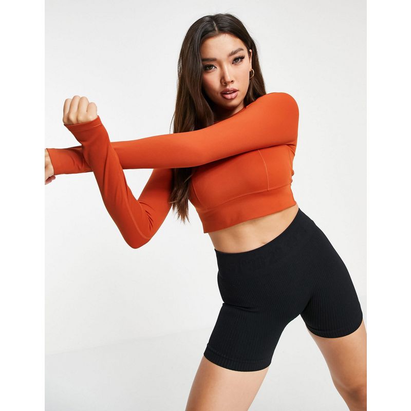 Donna Activewear TALA - Skinluxe - Crop top a maniche lunghe arancione
