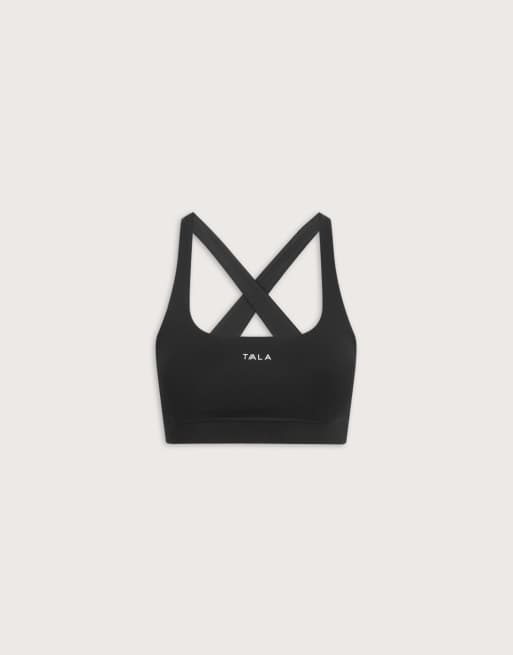 TALA SkinLuxe crossback sports bra in shadow black, 3 of 3