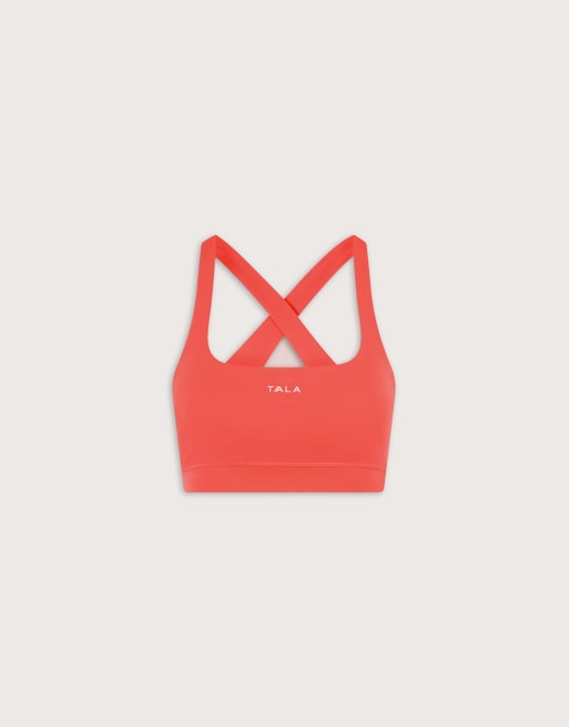 TALA SkinLuxe crossback sports bra in soft coral, 3 of 3