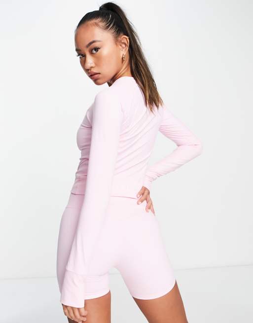 TALA Skinluxe cutout long sleeve top in pink exclusive to ASOS, 4 of 4