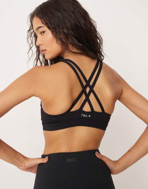 Tala Skinluxe crossback sports bra in black