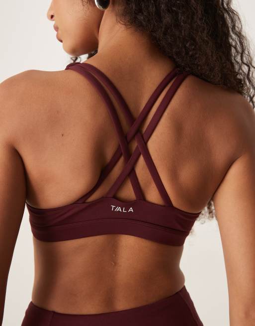 TALA – SkinLuxe – Czerwony biustonosz sportowy, 3 z 4