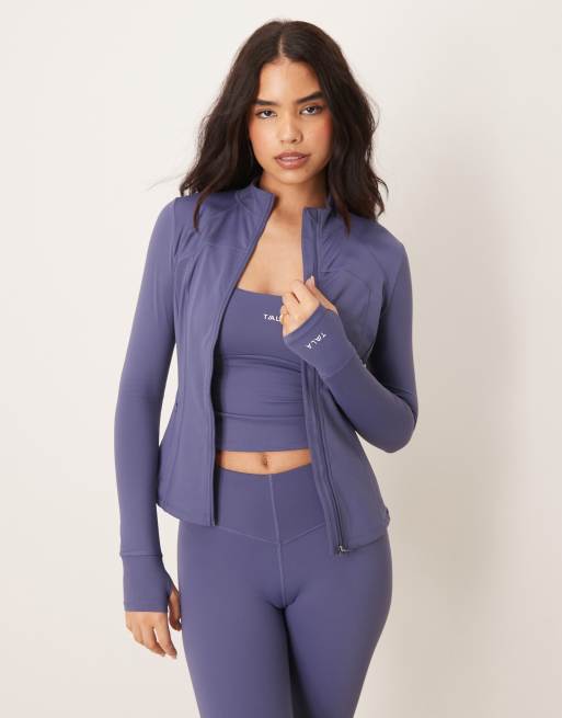 Tala - Skinluxe - Giacca taglio lungo blu con cuciture