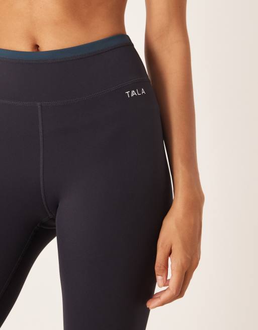 TALA – SkinLuxe – Granatowe legginsy z podwójną talią, 3 z 5