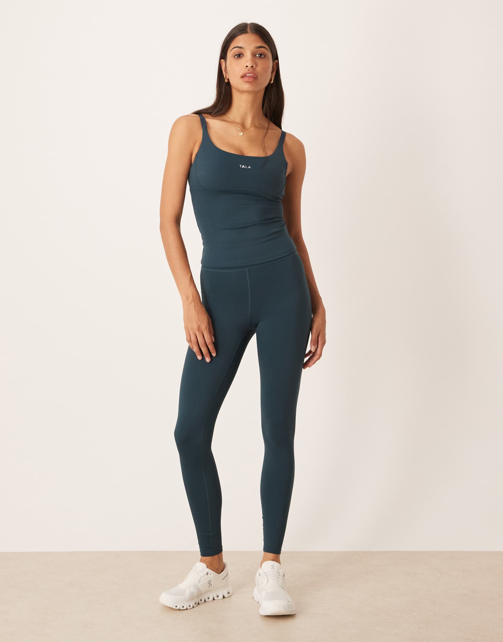 Леггинсы с высокой посадкой TALA SkinLuxe темно-бирюзового цвета