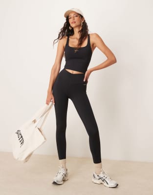 Thumbnail - TALA - Skinluxe - Leggings in Schwarz mit hohem Bund in V-Optik