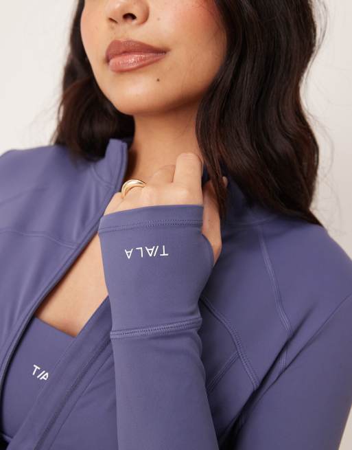 TALA Skinluxe longline seam jacket in blue - MBLUE, 3 of 4