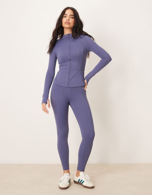 TALA Skinluxe longline seam jacket in blue - MBLUE, 4 of 4