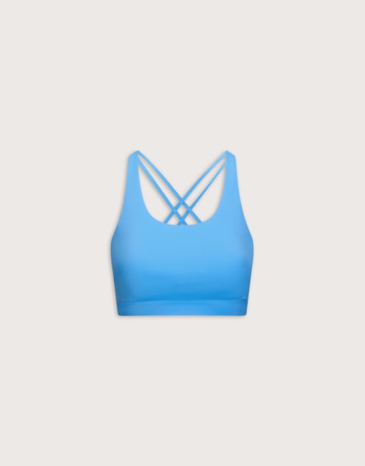 Tala - Skinluxe - Lyseblå cropped tanktop med krydsstropper på ryggen, 3 af 3