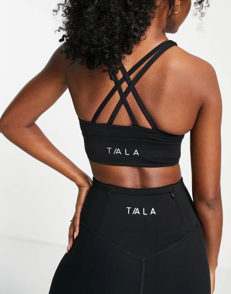 TALA Skinluxe medium support sports bra in black exclusive at ASOS - view 1