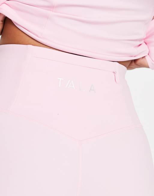 TALA – Skinluxe – Różowe krótkie legginsy – tylko w ASOS, 3 z 4