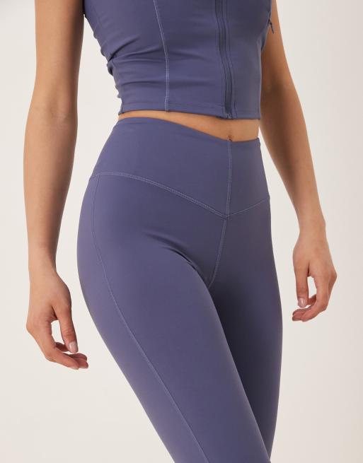 Tala – SkinLuxe – Schlagleggings in Blau mit hohem V-Bund, 4 von 5