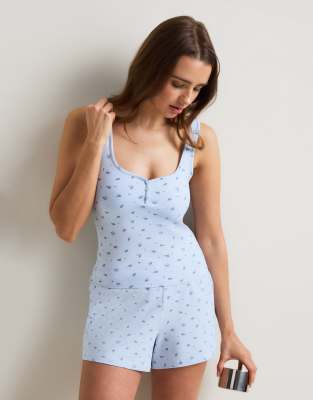 Tala Soft Lounge Drawstring Pajama Shorts In Blue