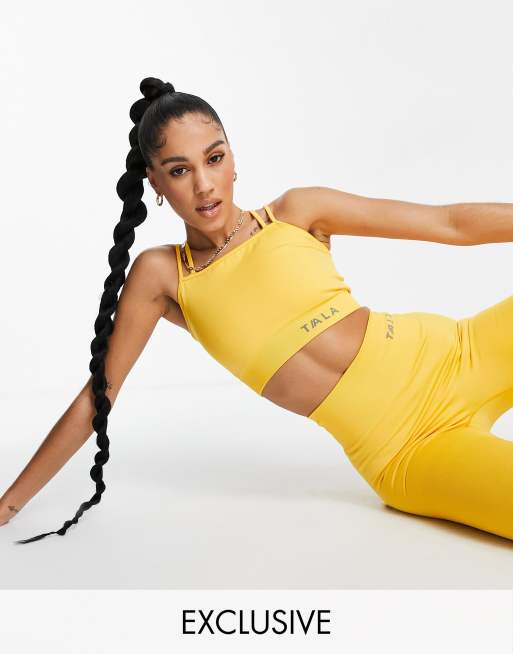 Tala - Solasta - Beha met medium ondersteuning en bandjes in geel, exclusief bij ASOS