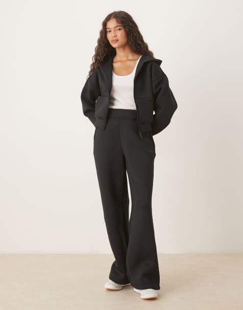 Tala - Spacer - Joggingbroek met wijde pijpen in zwart - view 1