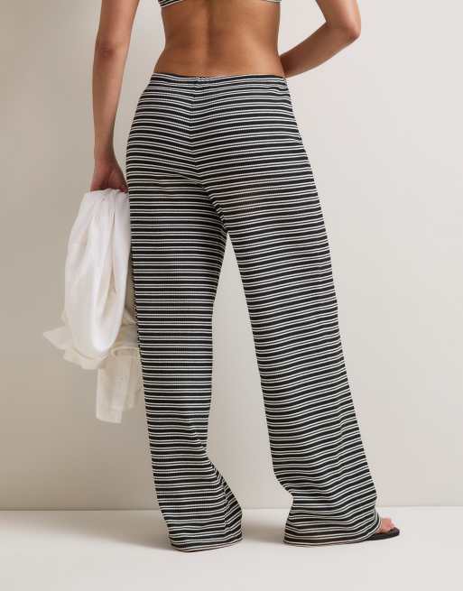 TALA striped knit pants in black, 2 of 3
