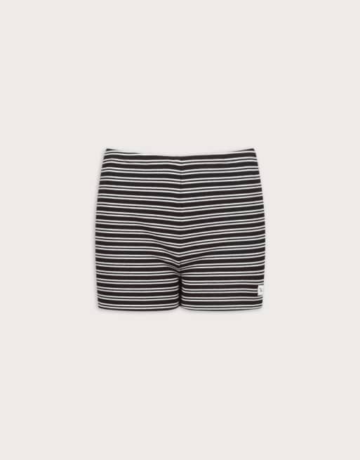 TALA striped knit shorts in black, 3 of 3