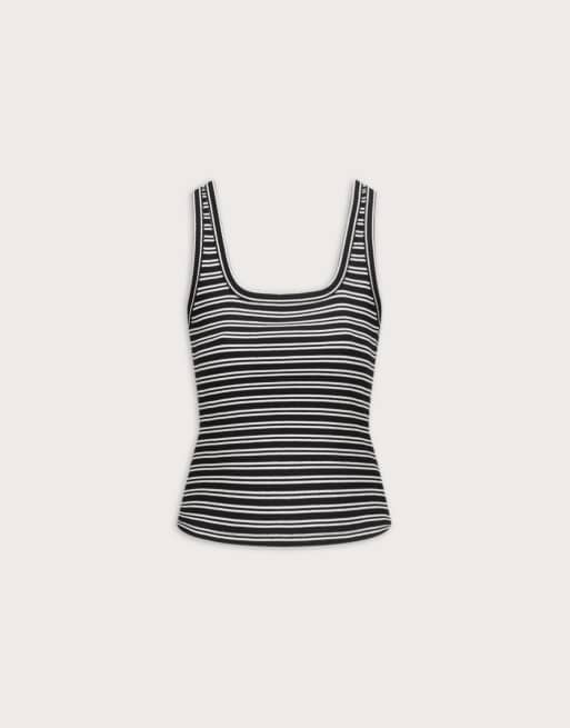 TALA striped knit singlet in black, 4 of 4