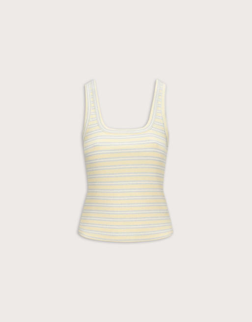 TALA striped knit vest in lemon yellow, 4 of 4
