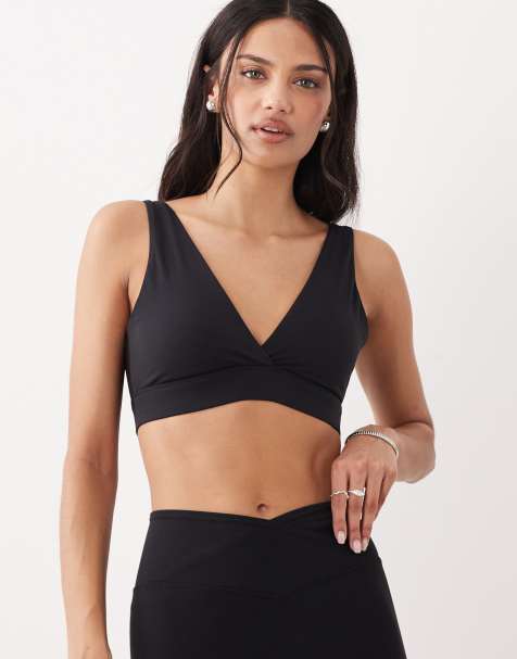 TALA - Sujetador deportivo negro sombra con cuello de pico DayFlex - view 1