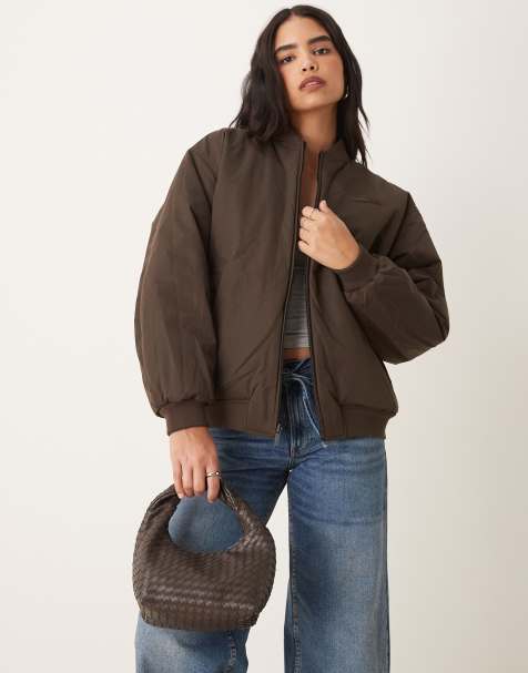 Tala – Wendbare Oversize-Bomberjacke in Schwarz und Espressobraun - view 1