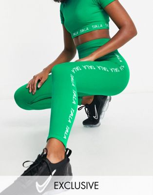 TALA Zinnia logo seamless leggings in green - exclusive to ASOS