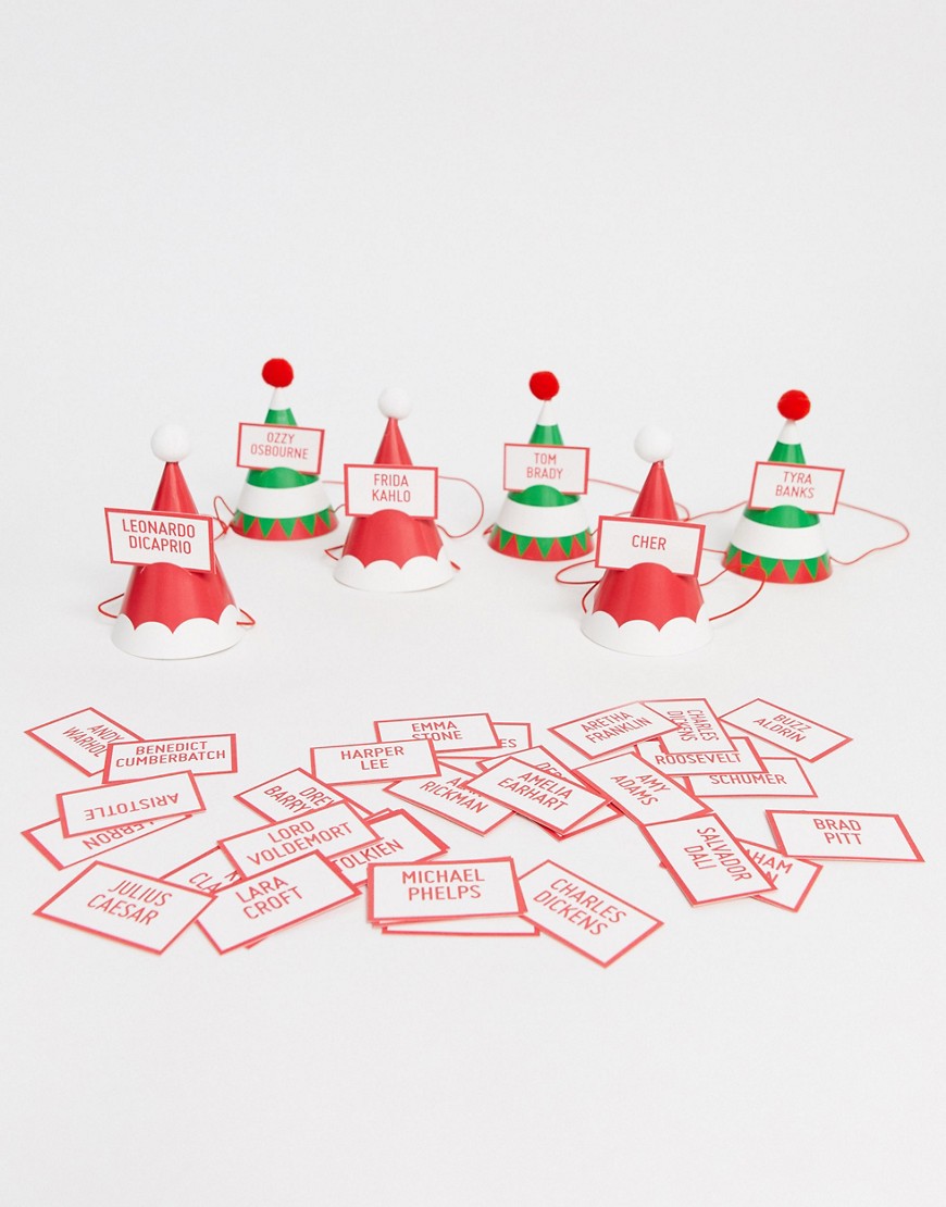 Talking Tables Christmas mini party hat game-Multi