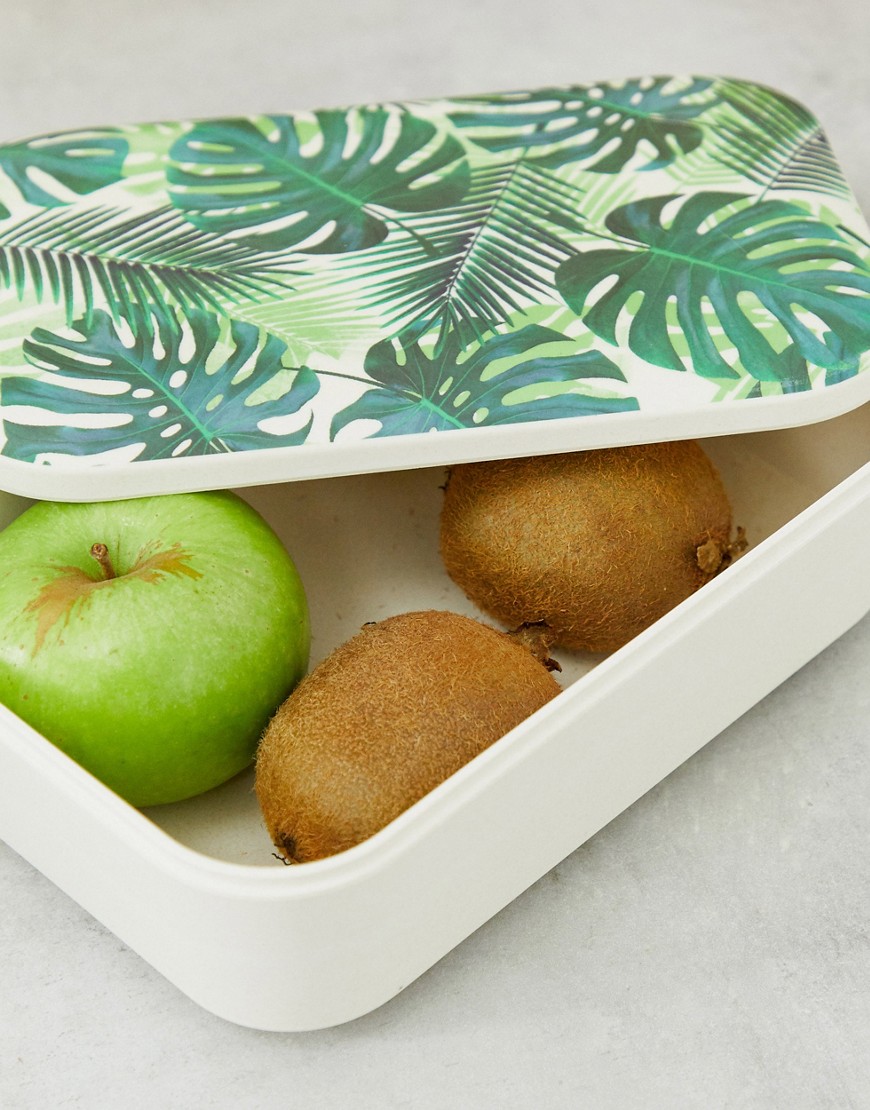 Talking Tables palm design eco lunch box-Green