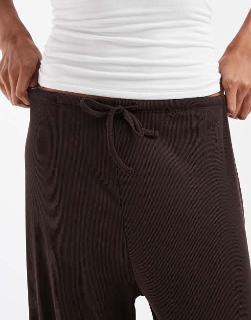 Tall - pantalones de pernera ancha marrones, 4 de 5