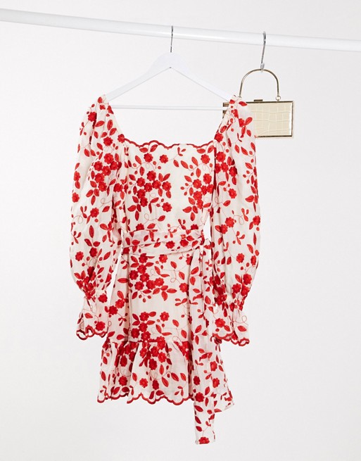 Talulah endless love mini dress in red floral