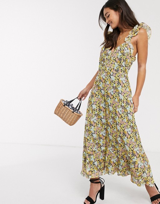 Talulah sunny days floral midi dress in summer breeze