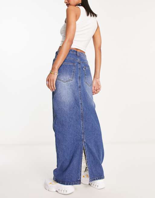 Maxi denim skirts 8x10 hotsell