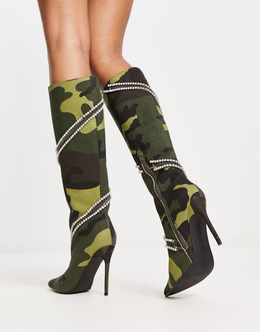 Camo heel clearance boots