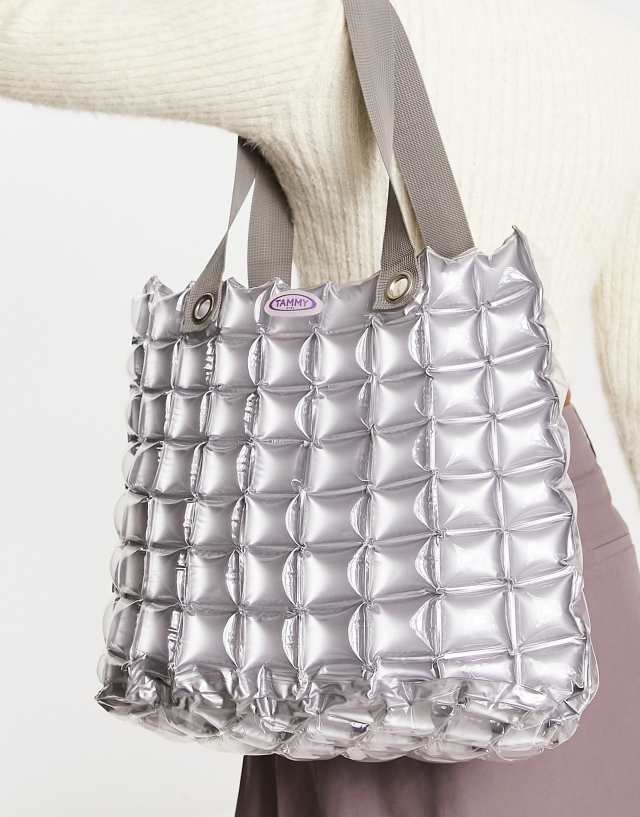 Tammy Girl inflatable bubble tote bag in gray