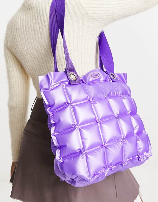 Lavender Quilted Clear Bag