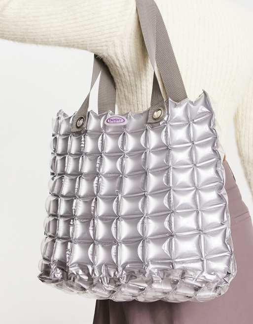 Tammy Girl - Opblaasbare bubbel tote in grijs