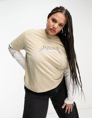 Tammy Girl Plus 90s overlay skate t-shirt with graphic - ASOS Price Checker