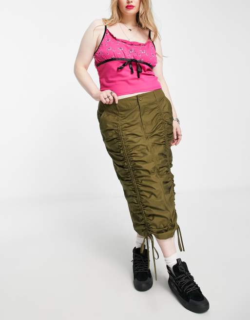 Plus size clearance khaki skirt trousers