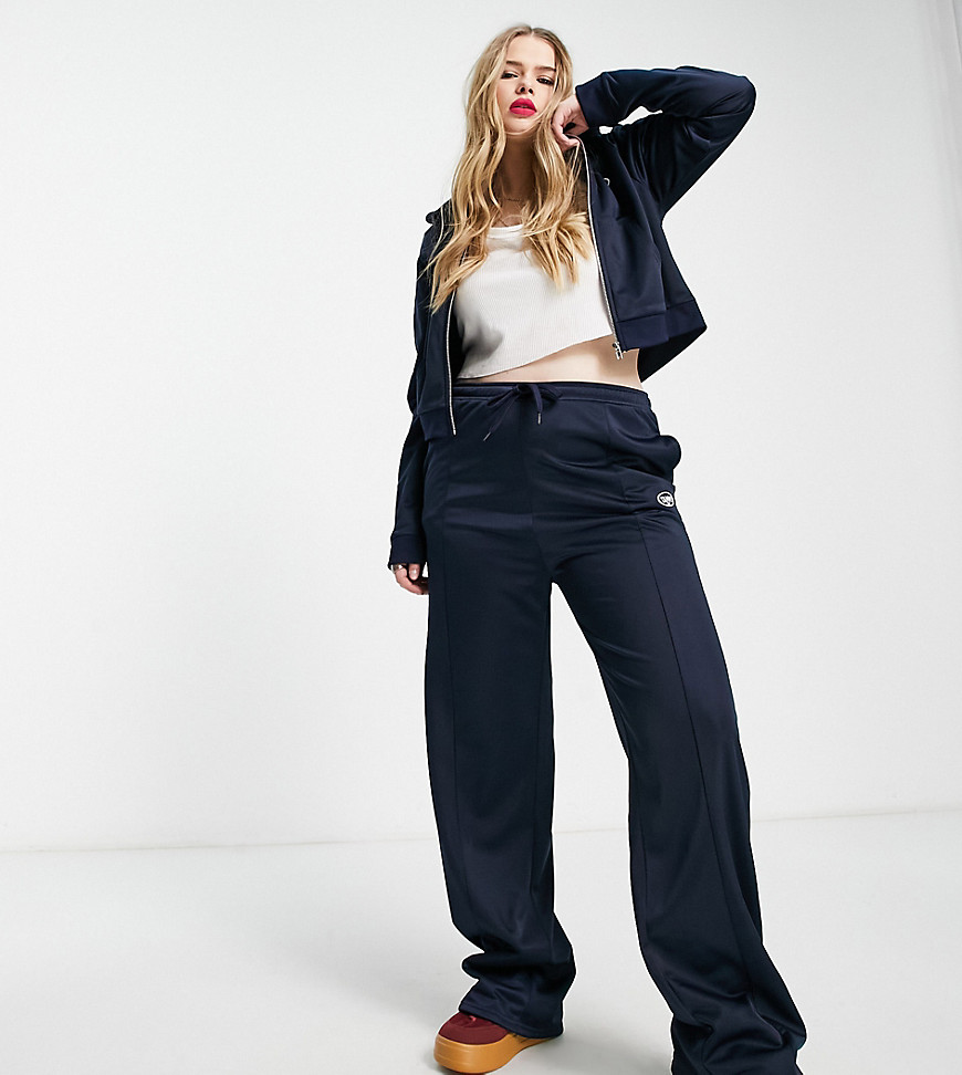 Tammy Girl Plus straight leg joggers 90s tracksuit in navy co-ord