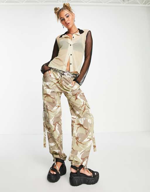 Girls hotsell camo trousers