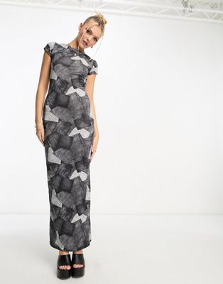 Tammy Girl slinky maxi dress in black denim patchwork - ASOS Price Checker