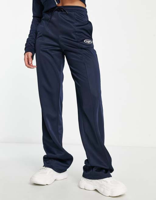 Ladies tracksuit bottoms straight hot sale leg