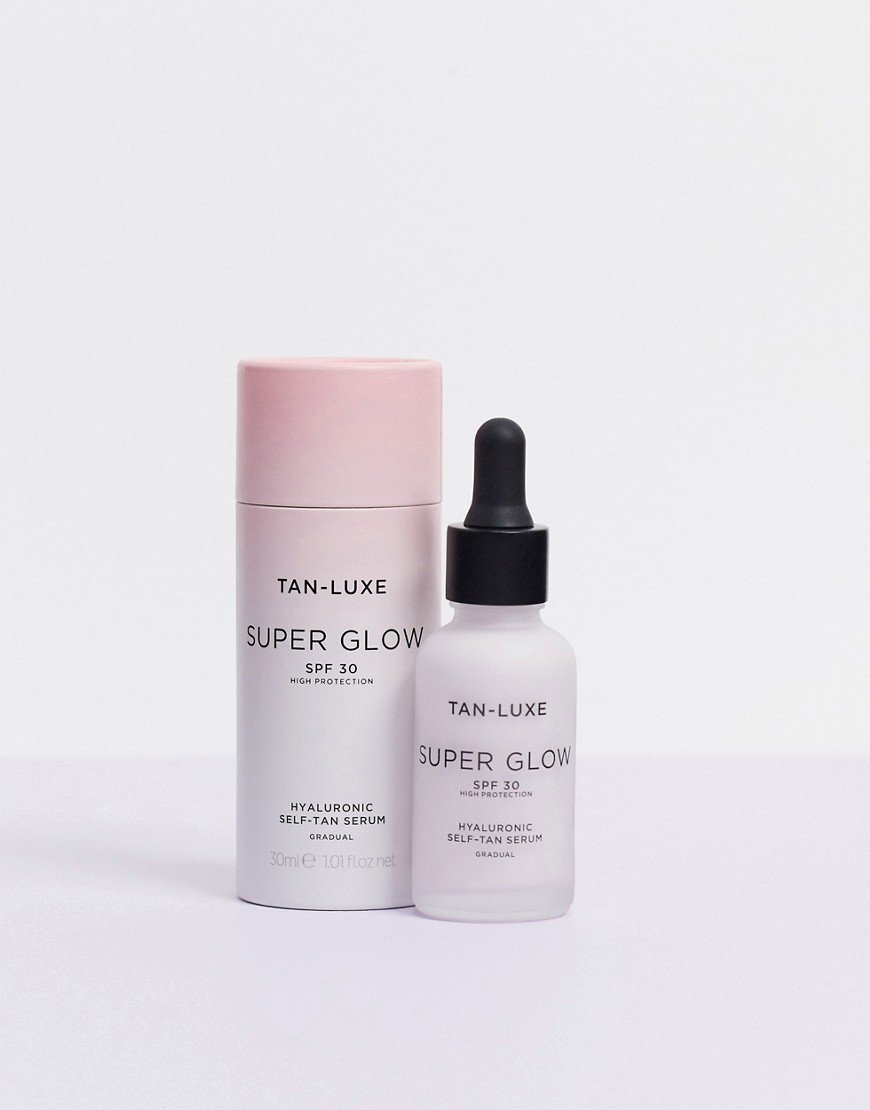 Tan-Luxe – Super Glow SPF 30 Hyaluronic Self-Tan Serum – Brun utan sol-serum-Ingen färg
