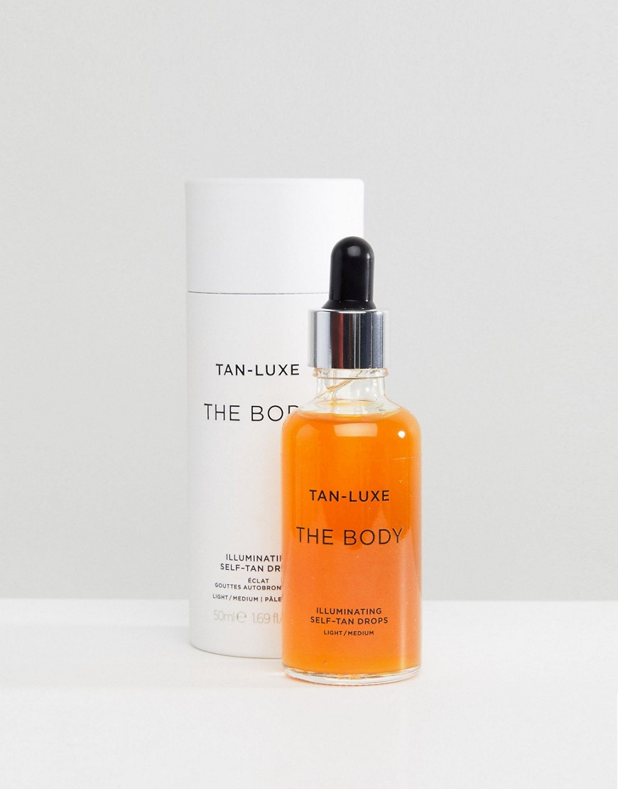 Tan Luxe – The Body – Illuminerande brun-utan-sol-droppar ljus/medium 50 ml-Ingen färg