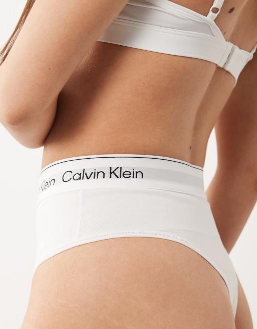 Tanga blanco moldeador Icon Cotton Modal de Calvin Klein, 4 de 4
