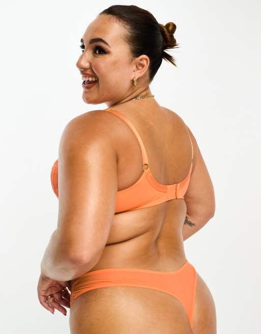 Tanga naranja de encaje con diseño de tiras S.e.x.y de Ann Summers Curve , 2 de 4
