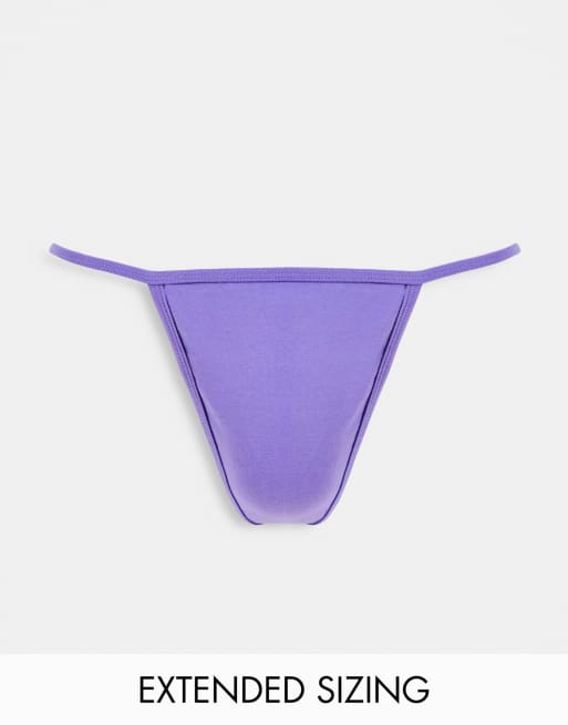 Tanga violeta con diseño minimalista de ASOS DESIGN