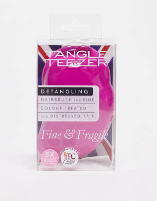 Tangle Teezer The Fine & Fragile Detangling Hairbrush - Berry Bright-purple In White