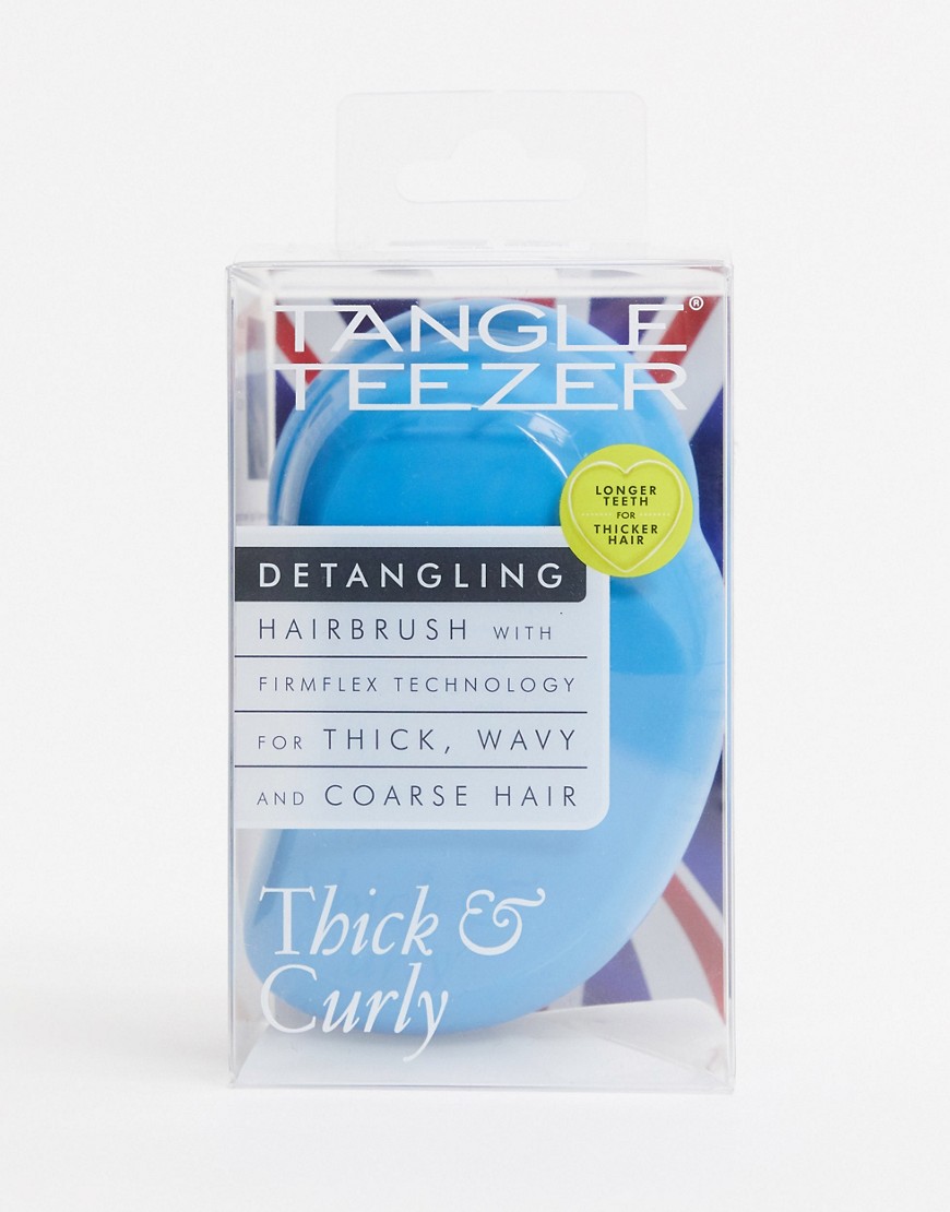 Tangle Teezer Thick & Curly Detangling Hairbrush - Azure Blue-Clear